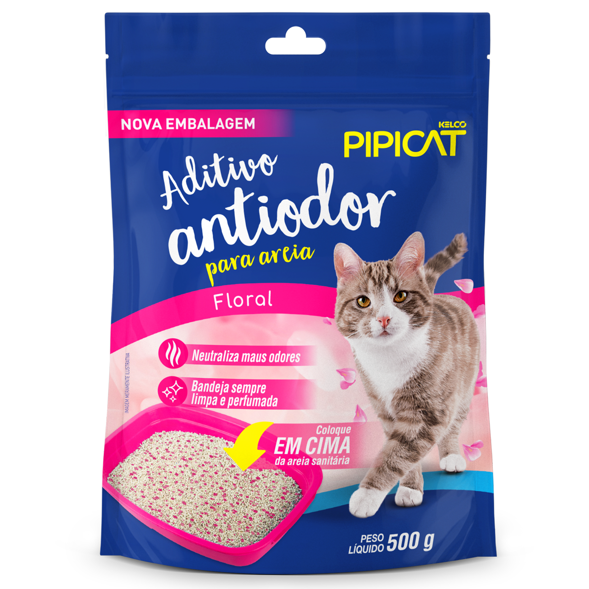 Aditivo Pipicat Antiodor Floral 500g - Kelco Pet Care