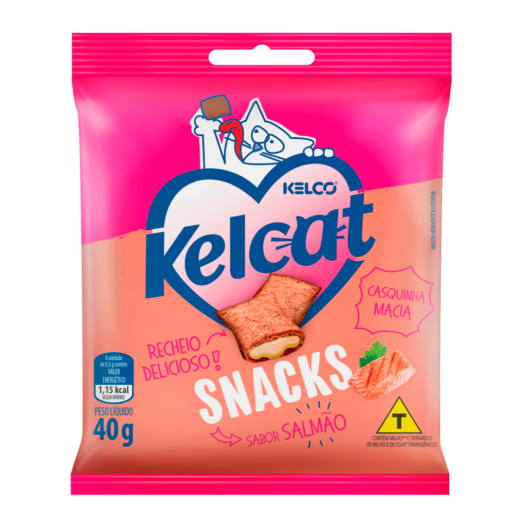 Kelcat Snack Salmão 40g