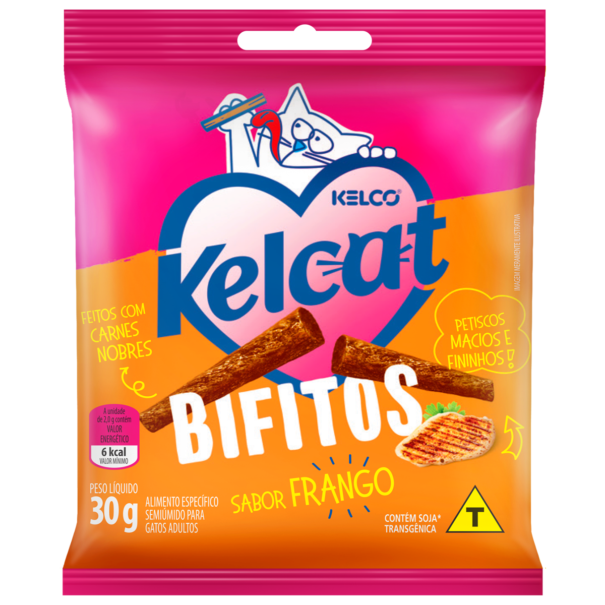 Kelcat Snack Bifitos Frango 30g