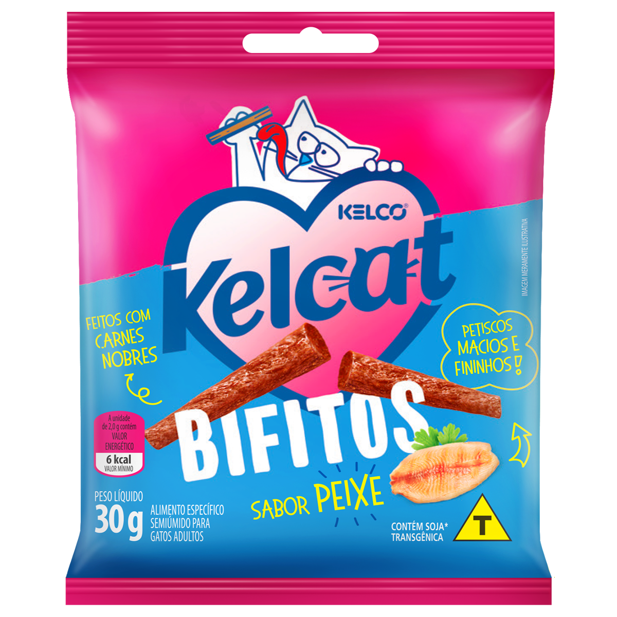Kelcat Snack Bifitos Peixe 30g