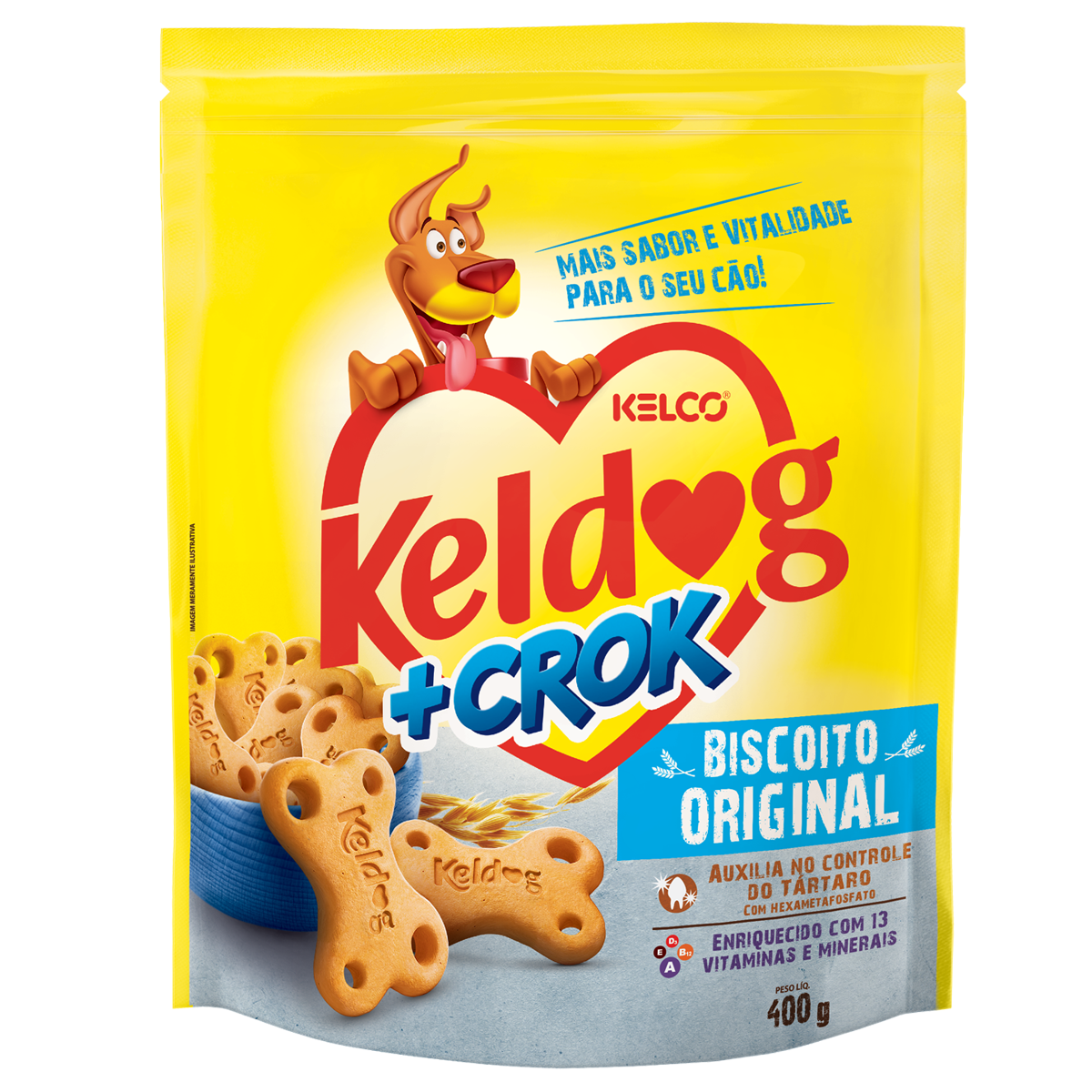 Keldog +Crok Biscoito Original 400g