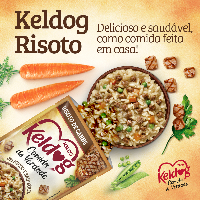 Keldog Risoto chegou! Delicioso e saudável, como a comida feita em casa